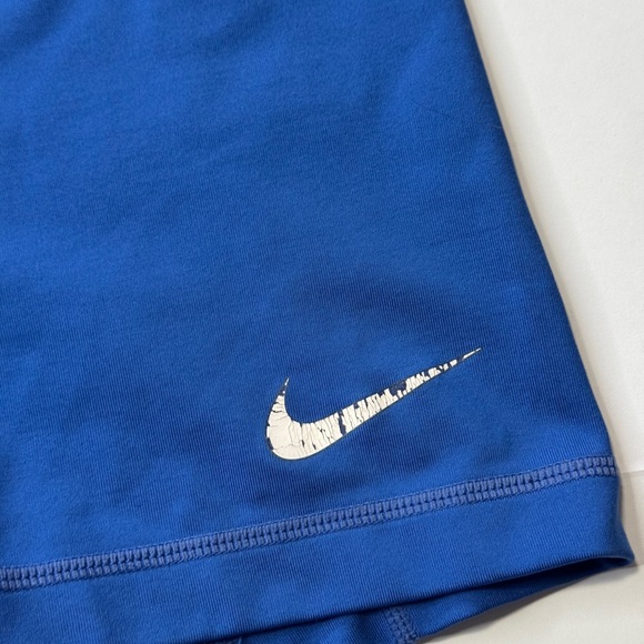 Nike Pro Training Shorts Sz S Blue Workout Spandex (Flawed Logo) - Picture 2 of 6